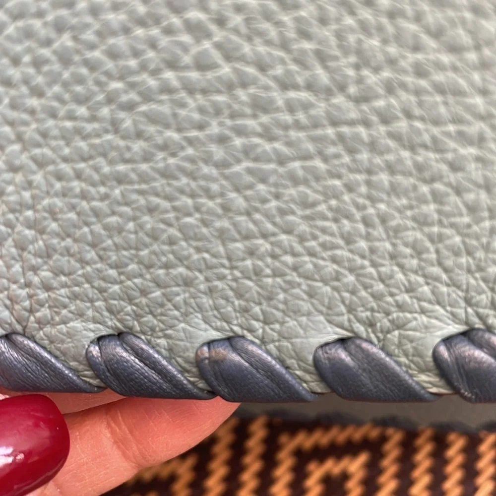 COACH CA238 Lane Shoulder Bag With Whipstitch In Marine Multi blue